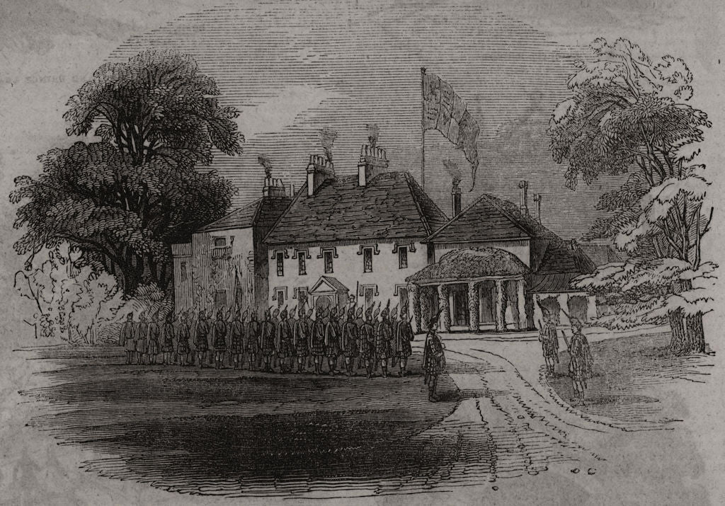 Auchmore House - Killin. Scotland 1842 old antique vintage print picture